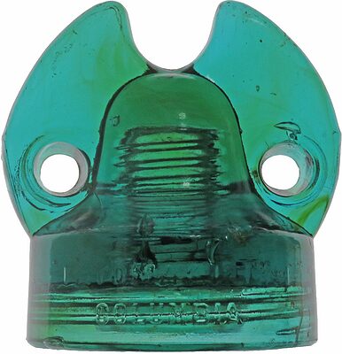 CD 263 COLUMBIA, Green aqua with amber swirls; Great two tone Columbia